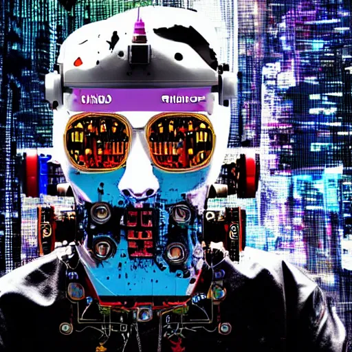 Image similar to Beautiful Photo of Arduino Uno in the robot's head. Cyberpunk. splatterpunk. 4K