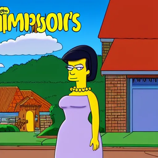 Image similar to kim kardashian in the simpsons super high quality 4k HD