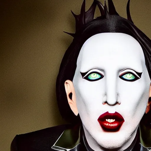 Prompt: marilyn manson as medusa