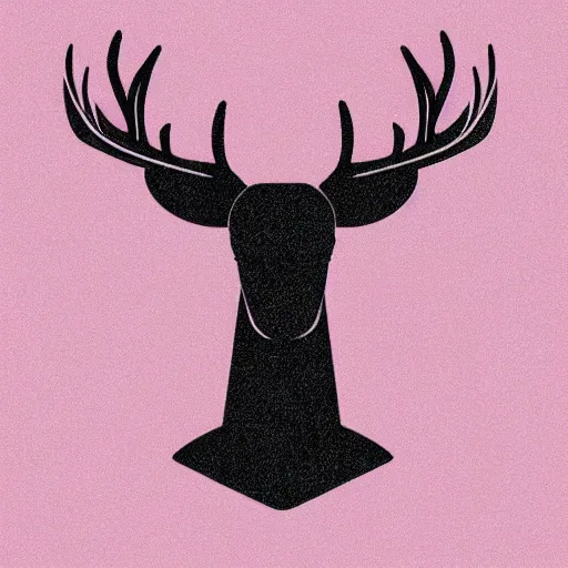 Image similar to a cute elk, digital art, iconic icon, 2 d vector logo, cartoon, t - shirt design