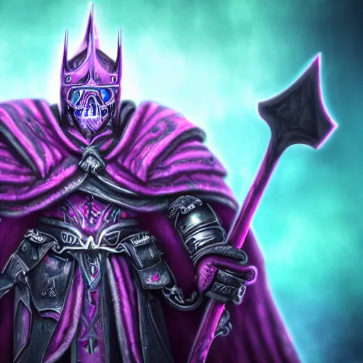 Image similar to pink lich king 4k