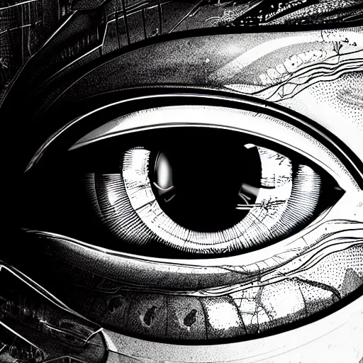 Prompt: cybernetic eye, digital illustration, ultra realistic, macro, dramatic lighting, futuristic, cyberpunk, intricate details