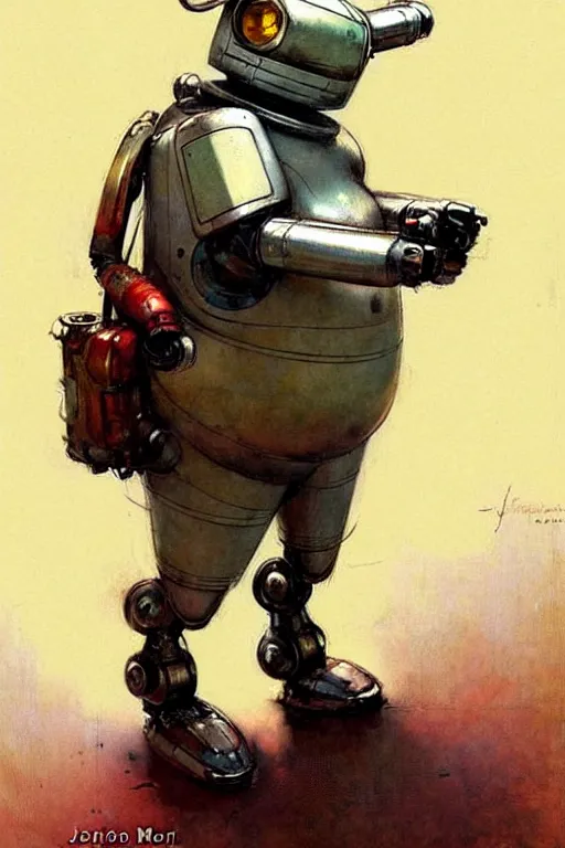 Image similar to adventurer ( ( ( ( ( 1 9 5 0 s retro future robot android fat wise old rabbit android. muted colors. ) ) ) ) ) by jean baptiste monge!!!!!!!!!!!!!!!!!!!!!!!!! chrome red