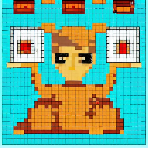 Image similar to cute cook, 256 pixel art