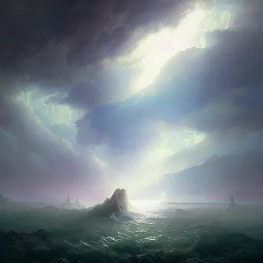 Prompt: ''cinematic shot'' devil fighting god clouds rainny foggy magical particles floating realistic atmosferic made by ivan aivazovsky, peter mohrbacher, greg rutkowski volumetric light effect broad light oil painting painting fantasy art style sci - fi art style realism premium prints available artwork unreal engine