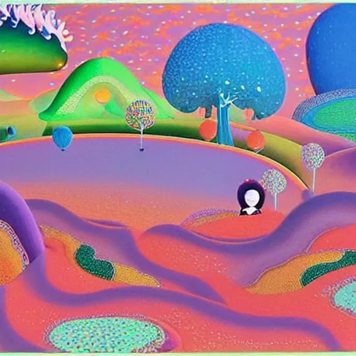 Image similar to valley of dreams by Chiho Aoshima