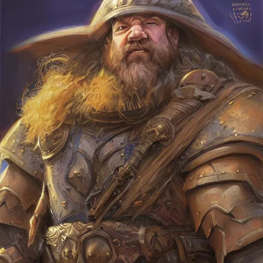 Prompt: the dwarven cleric warrior as a fantasy D&D character, portrait art by Donato Giancola and James Gurney, digital art, trending on artstation