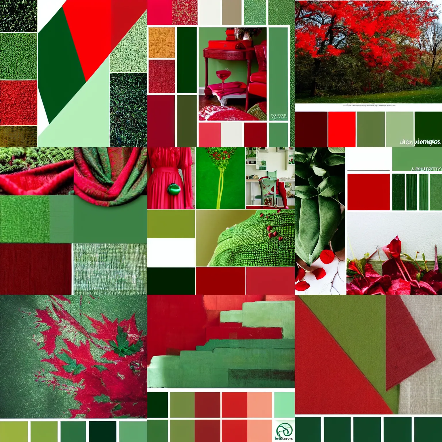 Prompt: a beautiful green and red color palette