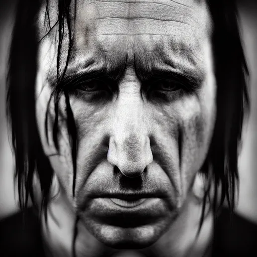 Prompt: portrait of trent reznor with long hair as a zombie by lee jeffries, award winning, sony a 7 r