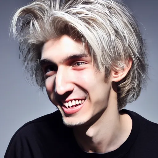 Image similar to really ugly xqc, big nose, crookedd teeth