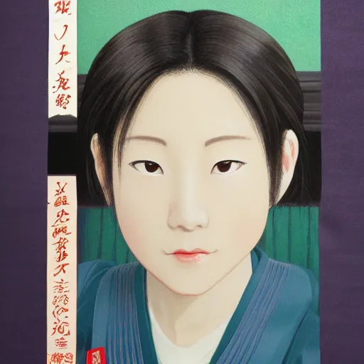 Prompt: a high detail portrait of 花譜 by makoto sinkai, by BUNBUN, in simple background, CLIP STADIO, mad painting