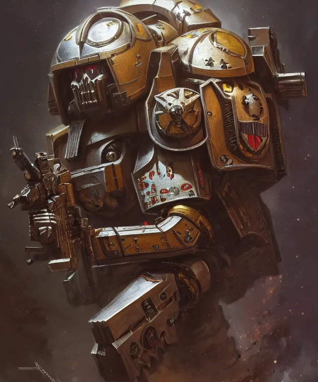 Image similar to Peter Crouch as a Warhammer 40k Space Marine, portrait, fantasy, intricate, elegant, highly detailed, digital painting, artstation, concept art, smooth, sharp focus, illustration, art by artgerm and greg rutkowski and alphonse mucha