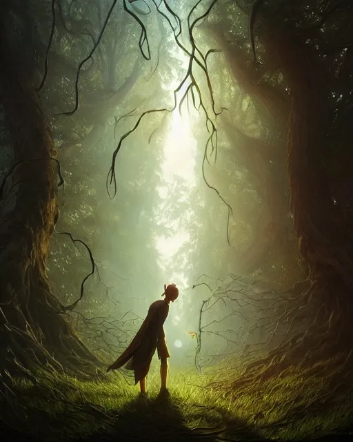 Image similar to highly detailed surreal vfx portrait of a cursed object in a shadowy forest by a willow tree, stephen bliss, unreal engine, greg rutkowski, loish, rhads, beeple, makoto shinkai and lois van baarle, ilya kuvshinov, rossdraws, tom bagshaw, alphonse mucha, global illumination, detailed and intricate environment