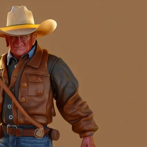 Image similar to John Wayne as a cowboy, figurine, blender, octane render, studio lighting, 8K, hyperdetalied, trending on ArtStation, high quality,