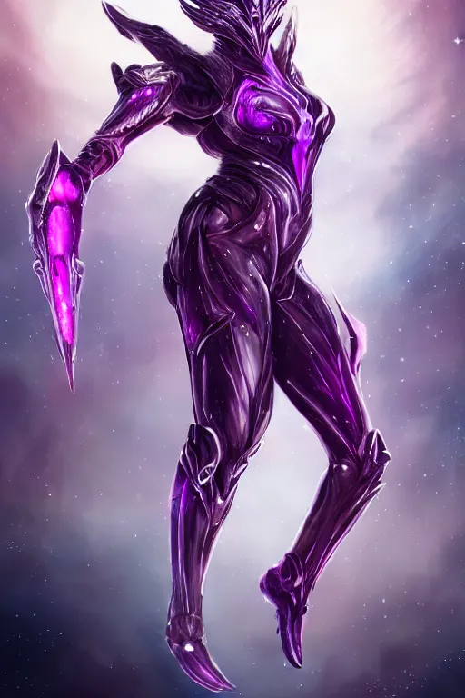 Image similar to galactic hyperdetailed elegant beautiful stunning giantess valkyr warframe goddess paw shot, sharp spines, sharp metal ears, smooth purple eyes, smooth fuschia skin, silver armor, bigger than galaxy, epic proportions, epic scale, epic size, warframe fanart, destiny, furry, dragon art, goddess art, giantess art, furaffinity, octane render