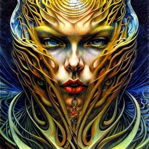 Image similar to Divine Chaos Engine by Karol Bak, Jean Delville, and Vincent Van Gogh