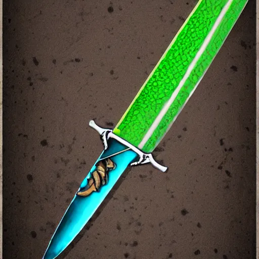 Image similar to A huge two-handed sword with a wavy blade and large cross guard. The blade has a faint blue sheen, and radiates a sense of unease. Deviantart