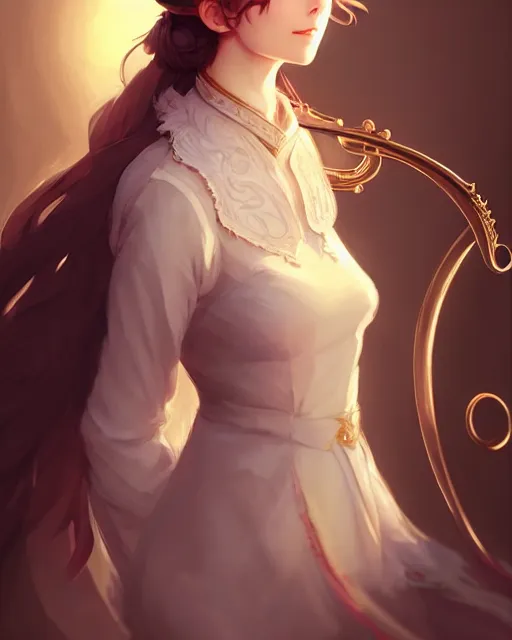 Image similar to portrait of a female bard, elegant clothes, fantasy, face like ester exposito, blonde shinkai makoto studio ghibli studio key hideaki anno sakimichan stanley artgerm lau rossdraws james jean marc simonetti elegant highly detailed digital painting artstation pixiv