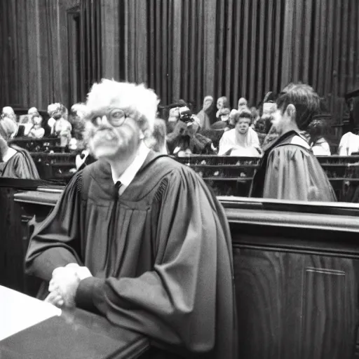 Image similar to Jack Sparrows first day on the bench of the Supreme Court, 35mm film