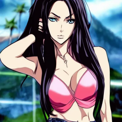 Image similar to megan fox as an anime character