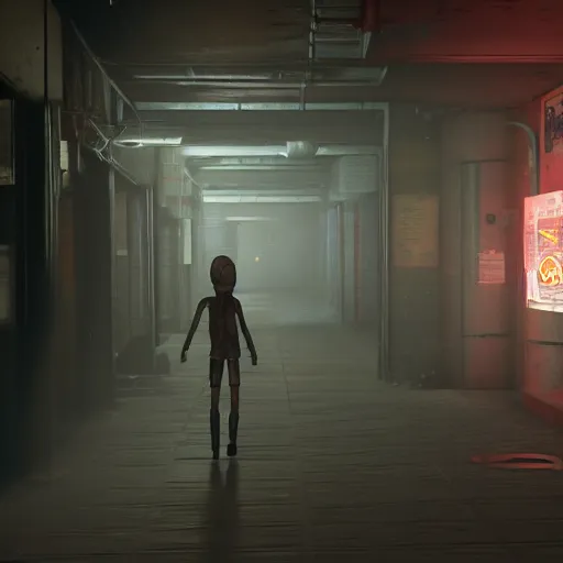 Image similar to playstation 5 screenshot of silent hill, rick and morty