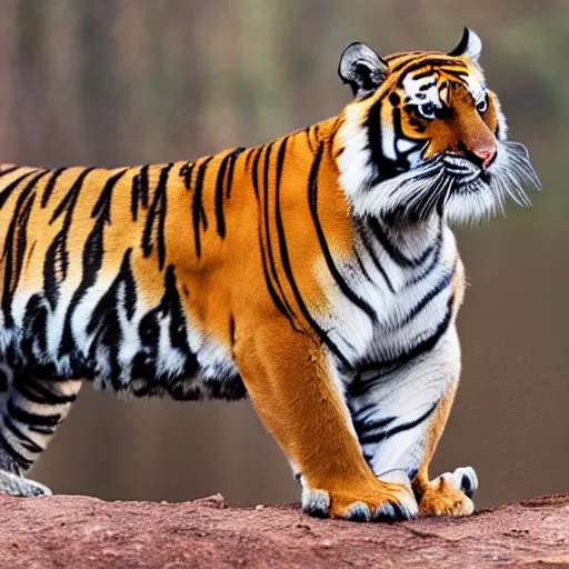 Prompt: beautiful tiger drinking from a pod, natural light, 85mm by Emmanuel Lubezki