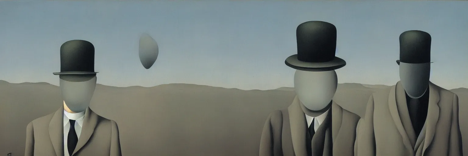 Image similar to silver ware painting magritte