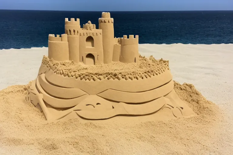 Image similar to a completed sand castle