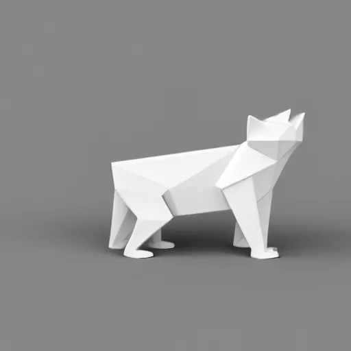 Image similar to low polygon render of a cat on a white background, isometric 3 d, ultra hd