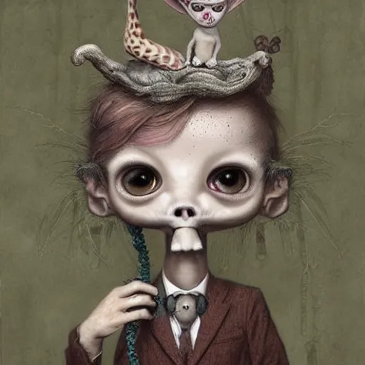 Image similar to a weird surreal and whimsical creature, fantasy concept art by nicoletta ceccoli, mark ryden, lostfish, max fleischer