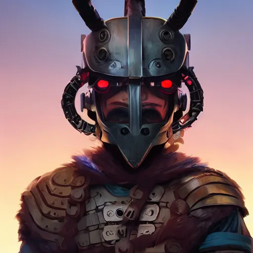 Image similar to cyberpunk viking helmet mask warrior goddess robot ninja fantasy, art gta 5 cover, official fanart behance hd artstation by jesper ejsing, by rhads, makoto shinkai and lois van baarle, ilya kuvshinov, ossdraws