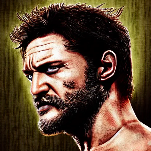 Image similar to tom hardy as wolverine from x - men digital art 4 k detailed super realistic