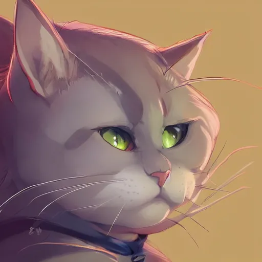 Image similar to an anime portrait of munchkin cat by stanley artgerm lau, wlop, rossdraws, james jean, andrei riabovitchev, marc simonetti, and sakimichan, trending on artstation