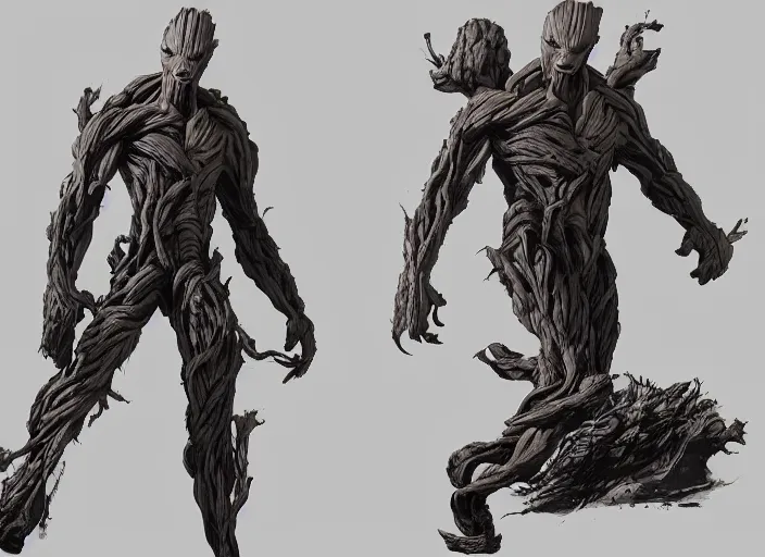 Image similar to sneakers of groot by yoji shinkawa, octane render