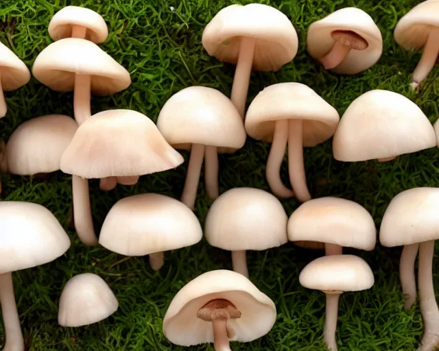 Image similar to mushrooms with happy faces on them