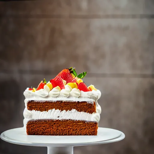 Image similar to tres leches cake, michelin restaurant, award winning, food photography