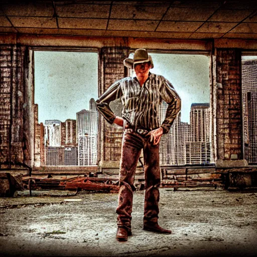 Image similar to the chicago ruins broken cowboy