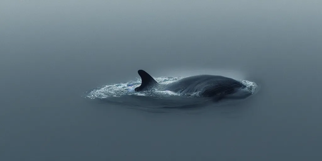 Prompt: a whale swimming in the sky, a dark cloudy day, a shot from skyscrapper, 3 d, octane render, vibrant, award winning ultra realistic, dmt