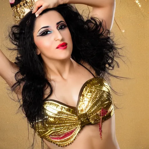 Image similar to Sofinar belly dancer, body, realistic photo shoot,