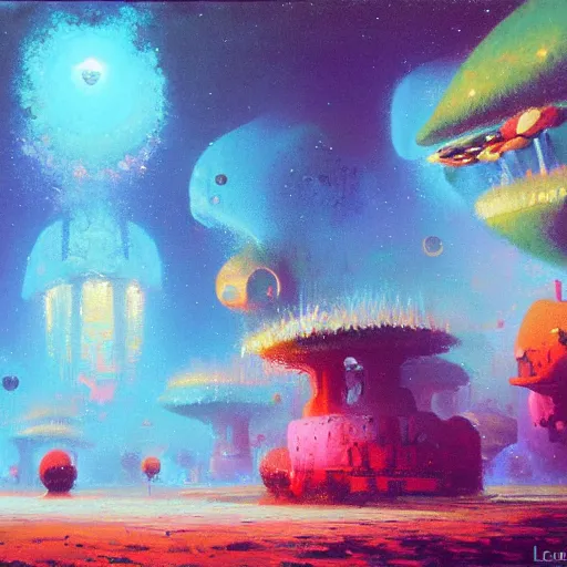 Image similar to an amazing piece of art by Paul Lehr