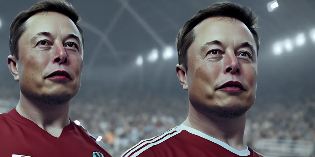 Prompt: Elon Musk in FIFA 22, 4K HD, cinematic view