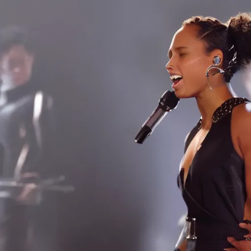 Prompt: alicia keys sings in movie avengers endgame