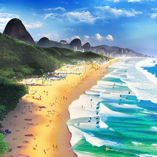 Prompt: praia de ipanema, photorealistic, 8 k