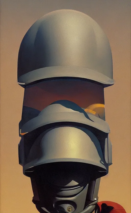 Image similar to Portrait of an engineer with helmet, very coherent, painted by Edward Hopper, Wayne Barlowe, painted by James Gilleard, airbrush, art by JamesJean