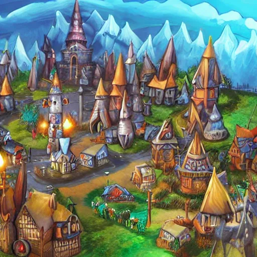 Image similar to wizard village