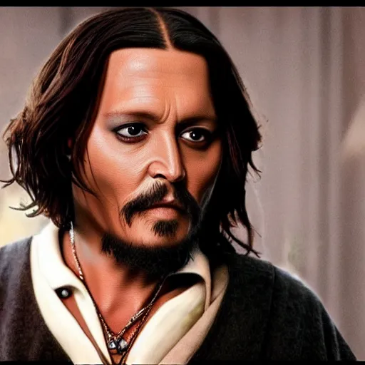 Image similar to Johnny Depp as Jesus Christ