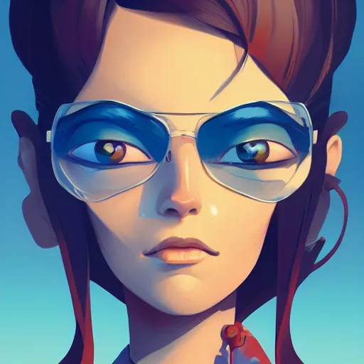 Image similar to face icon stylized minimalist rockoa €™ s modern life, loftis, cory behance hd by jesper ejsing, by rhads, makoto shinkai and lois van baarle, ilya kuvshinov, rossdraws global illumination