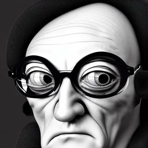 Image similar to renaissance portrait of marty feldman, by katsuhiro otomo, yoshitaka amano, nico tanigawa, and artgerm rendered with 3 d effect.