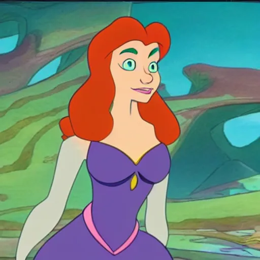 Image similar to Ariel as Nausicca in Nausicca of the Valley of the Wind, Diseny animation style