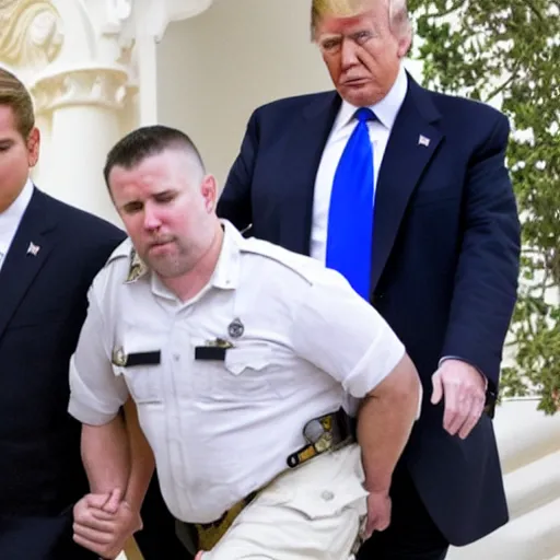 Image similar to donald trump being arrested at mar a lago